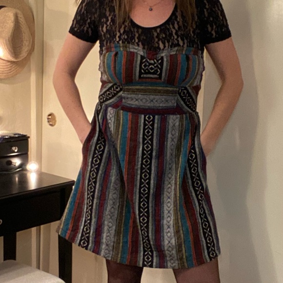 Boho strapless multicolor dress - Picture 4 of 7